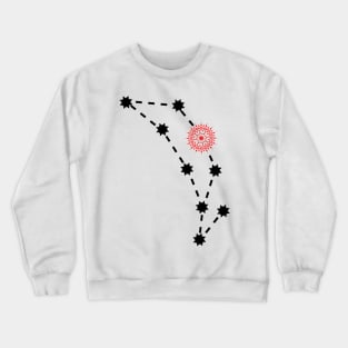 Dhanishta Nakshatra Hindu Vedic Sidereal Astrology Constellation Crewneck Sweatshirt